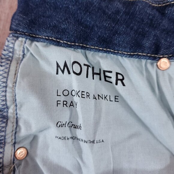 NWT Mother Womens Size 28 The Looker Ankle Fray Girl Crush Denim Jeans $210 - Picture 13 of 16